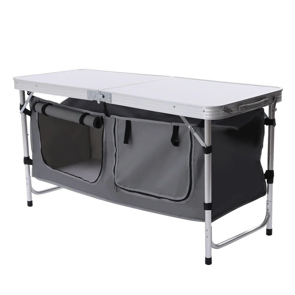 Nouveauté 2026 – Table de camping pliante portable en aluminium, hauteur réglable, idéale pour cuisiner en intérieur et en extérieur