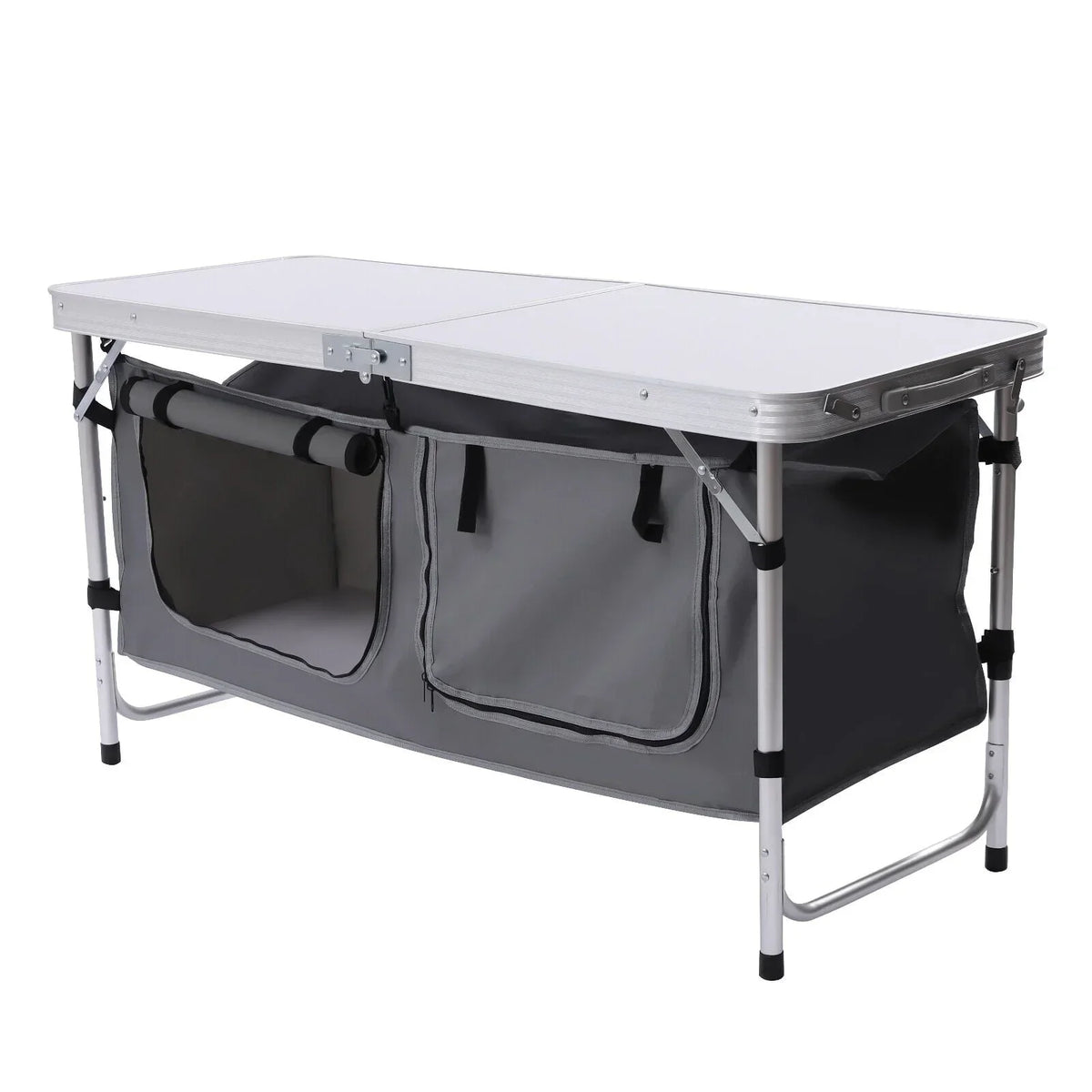 Nouveauté 2026 – Table de camping pliante portable en aluminium, hauteur réglable, idéale pour cuisiner en intérieur et en extérieur