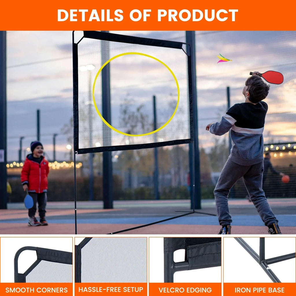 Nouveauté 2026 – Slsy Pickleball Portable avec Filet, un jeu de raquettes combinant pickleball, badminton, jianzi et tennis, jeux de jardin, sport d'intérieur et d'extérieur, jeux amusants pour enfants et adultes