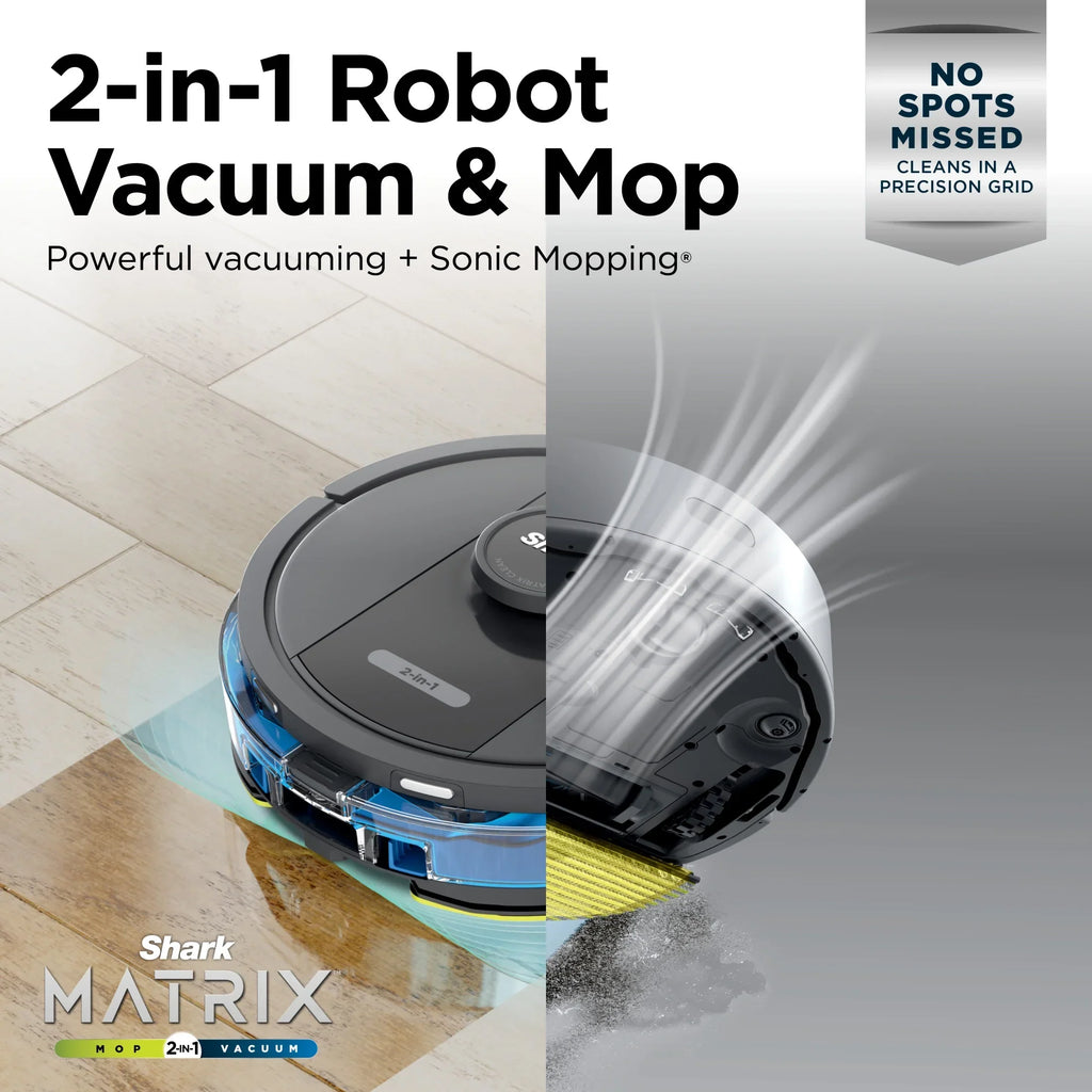 Nouveauté 2026 – Aspirateur et laveur robot Shark IQ 2 en 1 , autonomie de 30 jours, cartographie précise de la maison, lavage sonique, vidage automatique, cartographie intelligente, connexion Wi-Fi, navigation LiDAR, fonction lavage, poils d'animaux