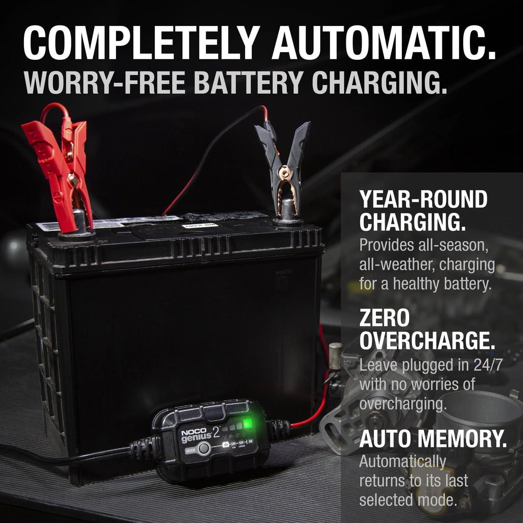 Nouveauté 2026 – Chargeur et mainteneur de batterie intelligent NOCO GENIUS2 6V/12V 2A