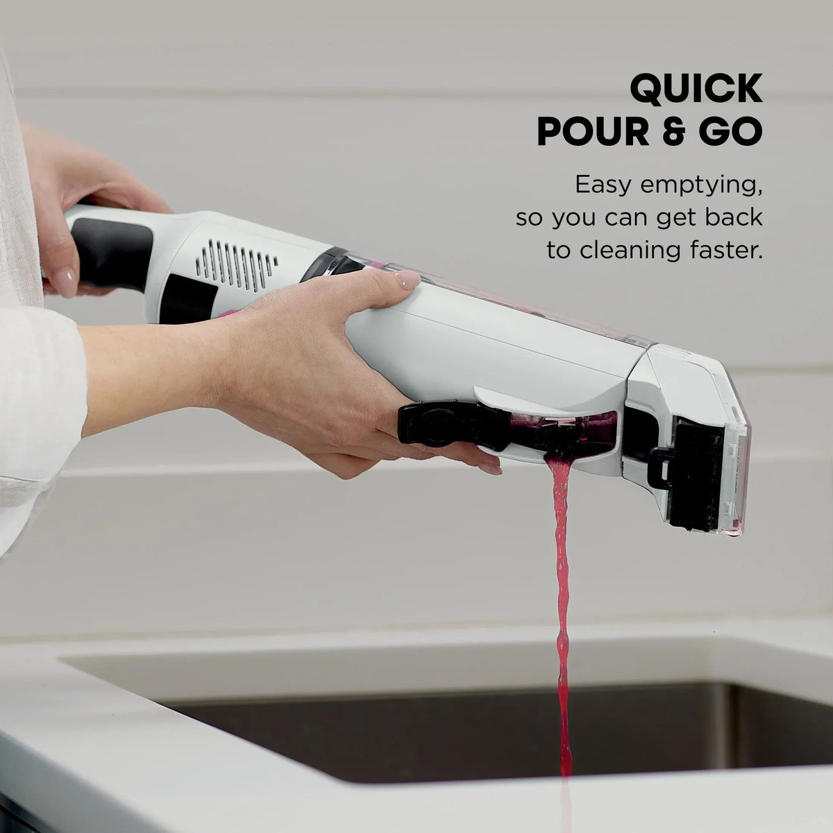 Nouveauté 2026 – Système portable sans fil Shark StainForce pour éliminer les taches et les odeurs sur les tapis, moquettes, tissus d'ameublement, escaliers et voitures, avec panier de rangement et solution de nettoyage pleine grandeur, blanc, HX100