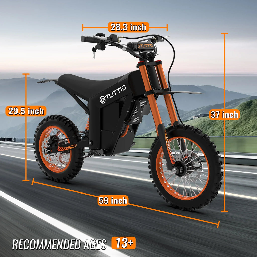 Nouveauté 2026 – Moto tout-terrain électrique TUTTIO Soleil01 pour adultes , moteur 48 V 21 Ah 200 N.m, 2000 W, vitesse maximale 60 km/h, autonomie maximale 72 km