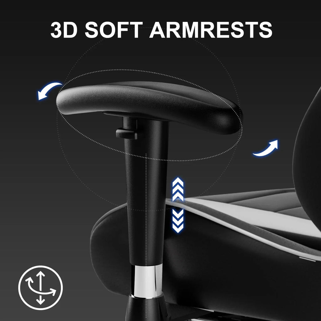 Nouveauté 2026 – Chaise de jeu GTRACING , chaise de bureau ergonomique avec soutien lombaire, revêtement en cuir PU, repose-pieds et appui-tête réglable, rouge