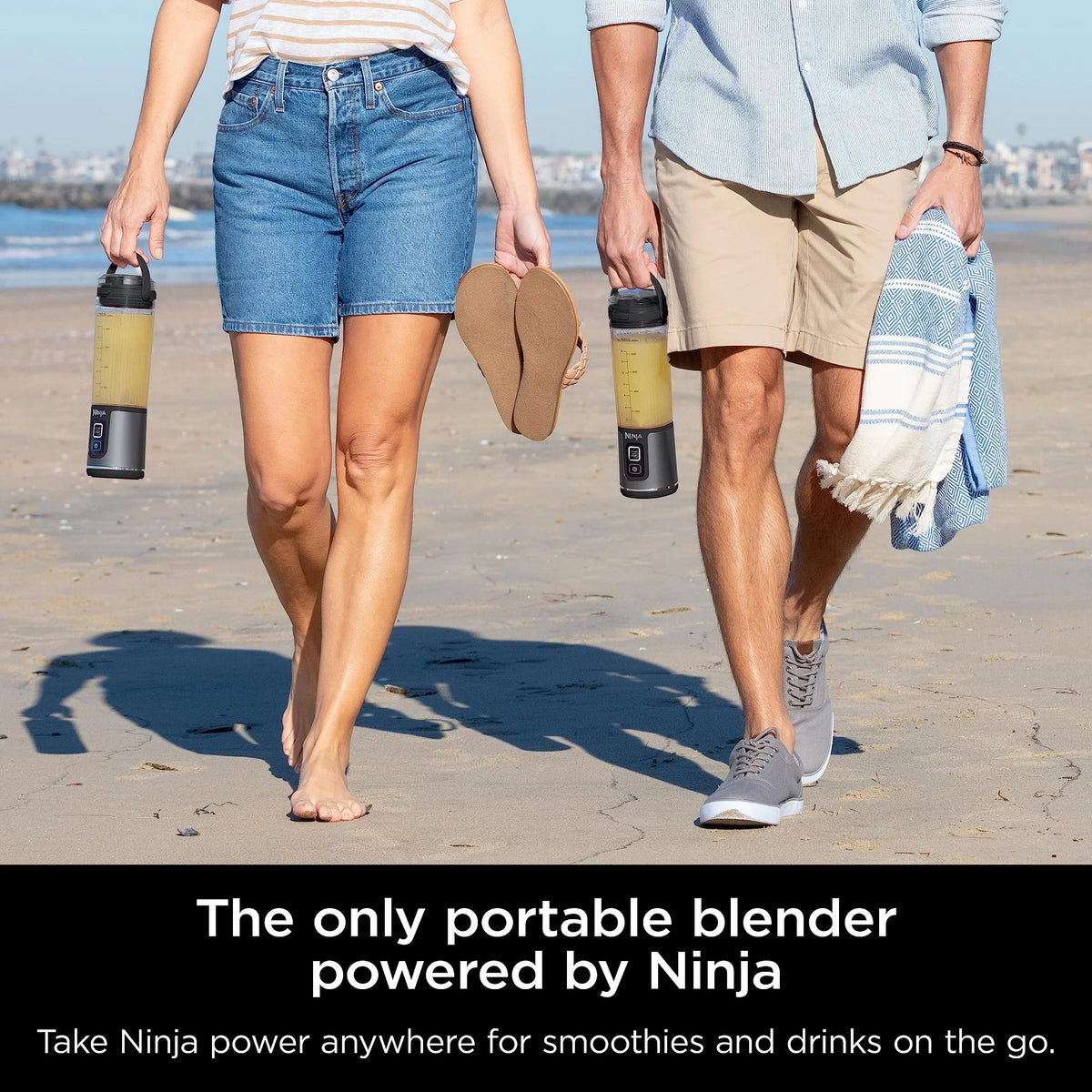 Nouveauté 2026 – Blender portable Ninja Blast , sans fil, bol de 532 ml (18 oz), blender individuel pour milkshakes et smoothies, sans BPA, couvercle étanche et bec verseur, rechargeable par USB-C, pièces compatibles lave-vaisselle, violet métallisé