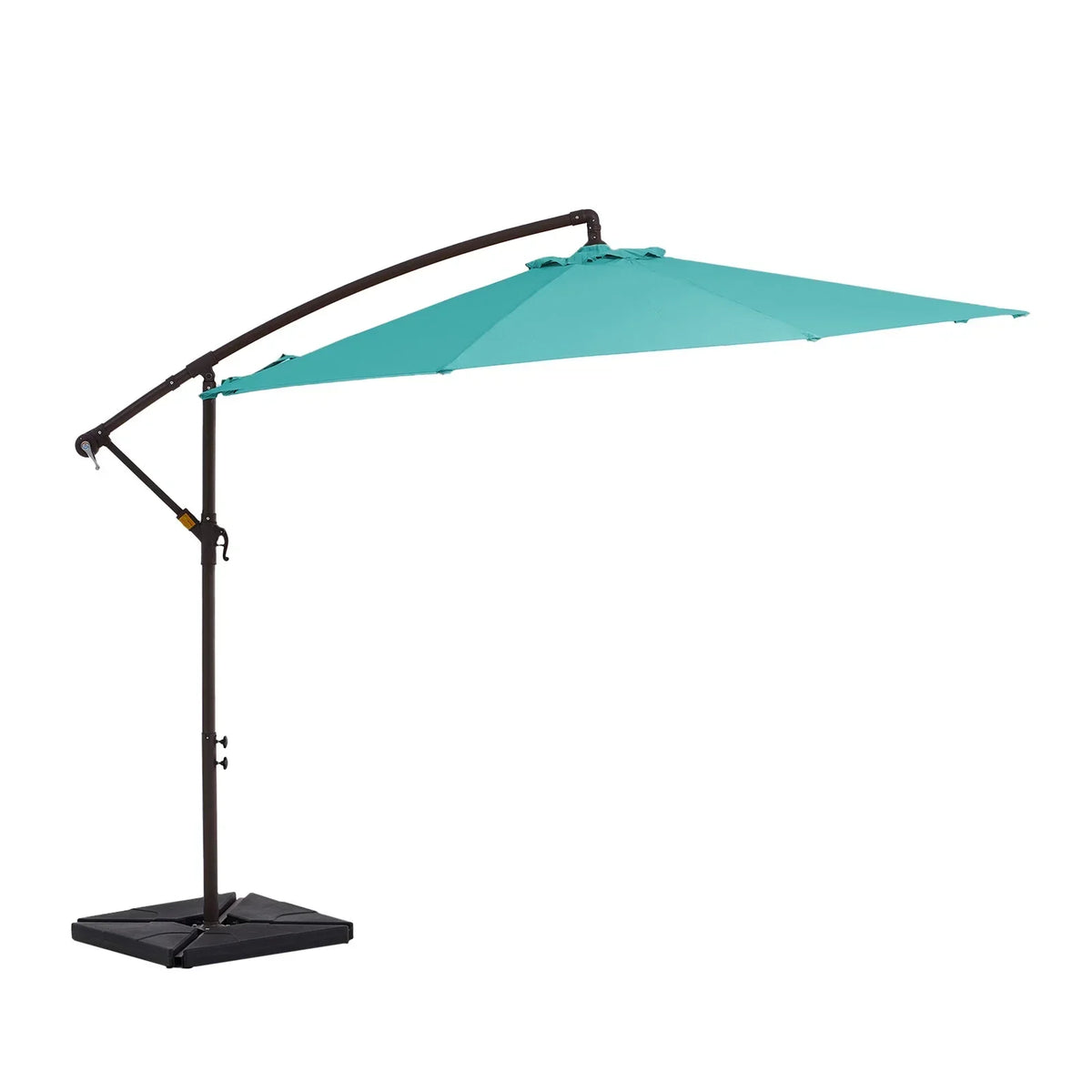 Nouveauté 2026 – Parasol déporté suspendu JUSTLET de 3 m (10 pi) robuste avec base en 4 pièces incluse, beige