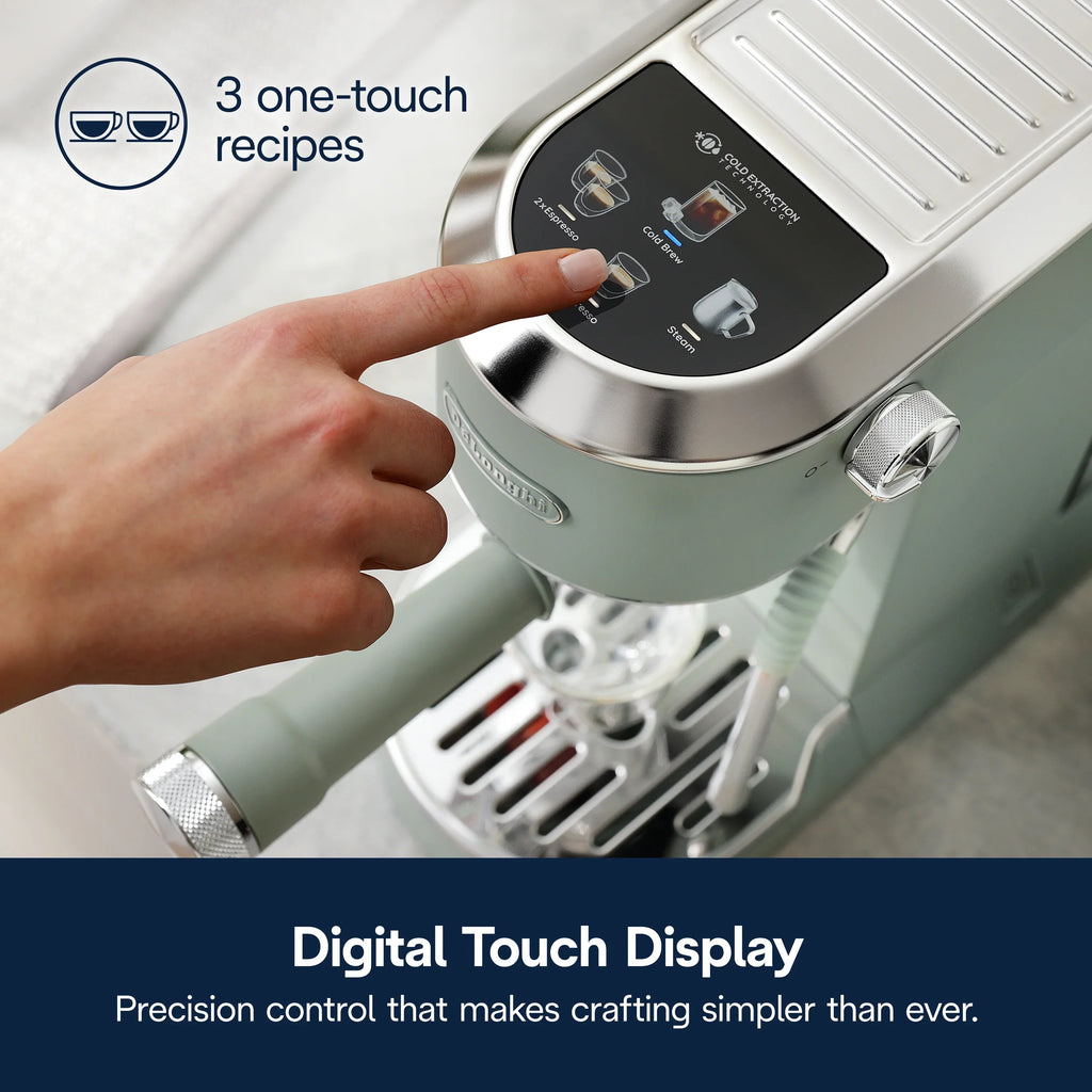 Nouveauté 2026 – Machine à expresso De’Longhi Dedica Duo , format compact avec mousseur intégré pour latte art, expresso, café infusé à froid, lattes et plus encore, acier inoxydable