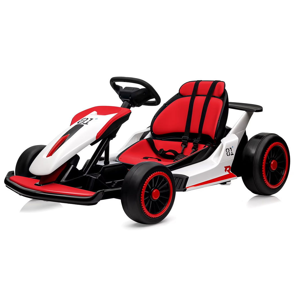 Nouveauté 2026 – Kart de drift 24V avec 2 moteurs puissants de 150 W, batterie haute capacité de 7 Ah, pédales électriques, jouet de course électrique pour l'extérieur