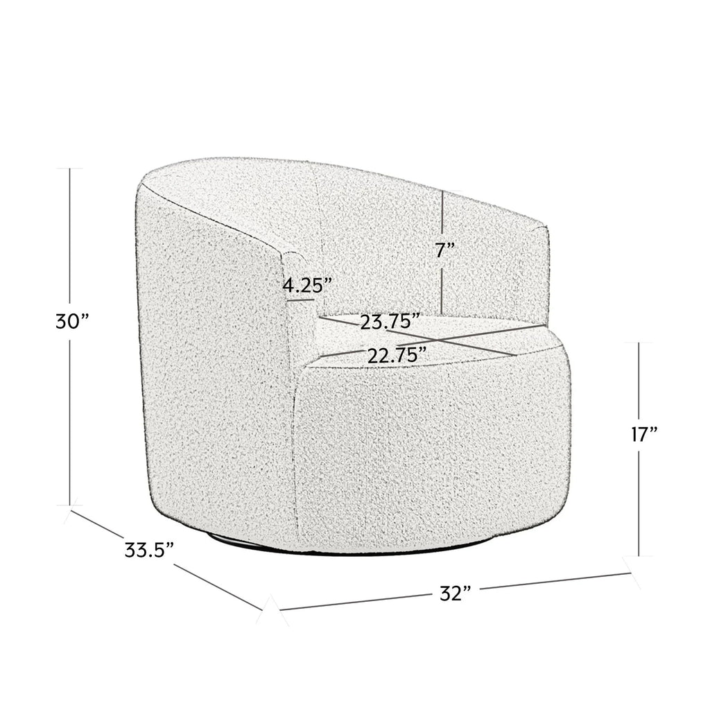 Nouveauté 2026 – Fauteuil pivotant Mainstays Boucle , taupe
