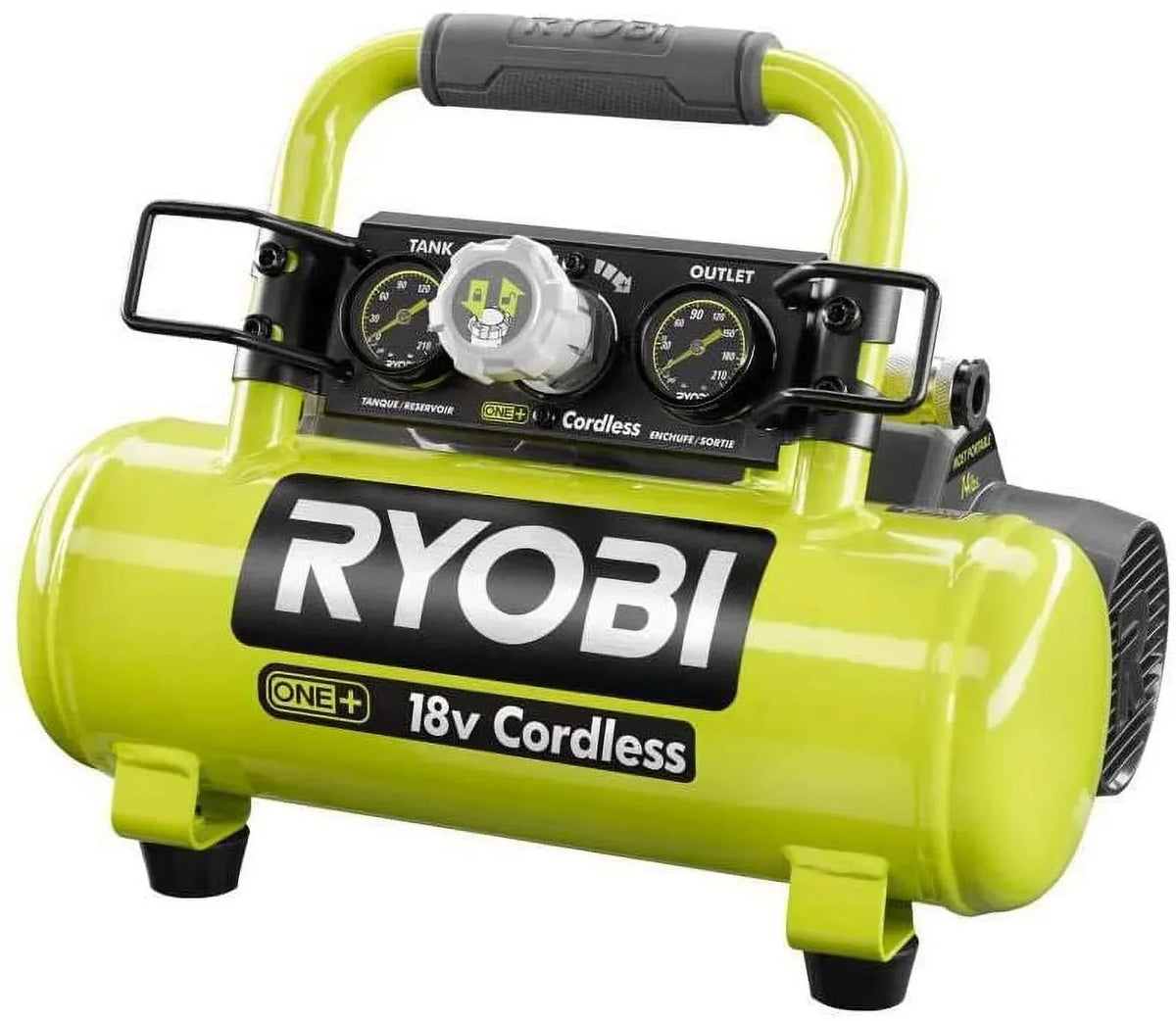 Nouveauté 2026 – Compresseur d'air portable sans fil Ryobi ONE+ 18 volts, 1 gallon (outil seul
