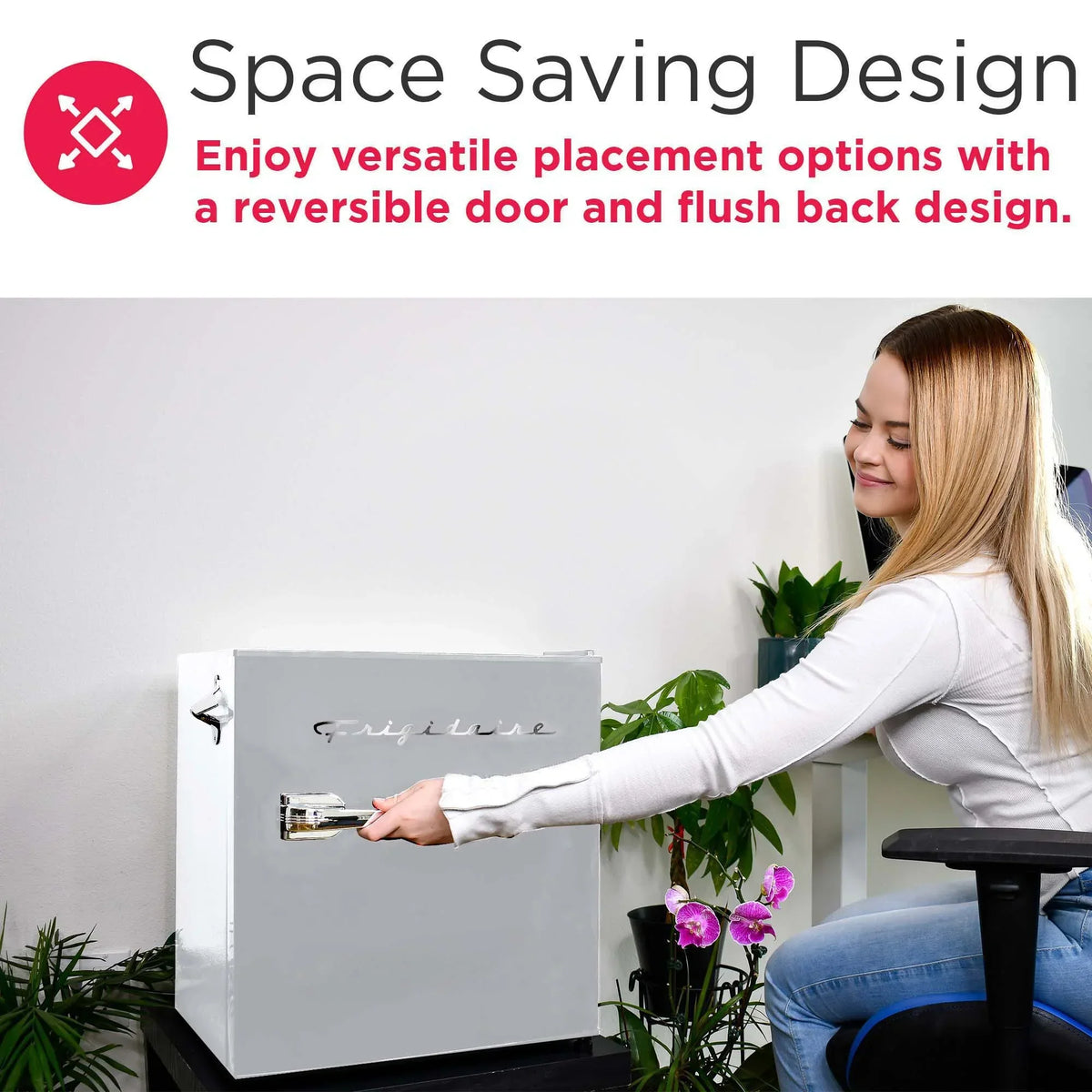 Nouveauté 2026 – Réfrigérateur Frigidaire , 1,6 pi³, style rétro compact, avec ouvre-bouteille latéral, couleur corail