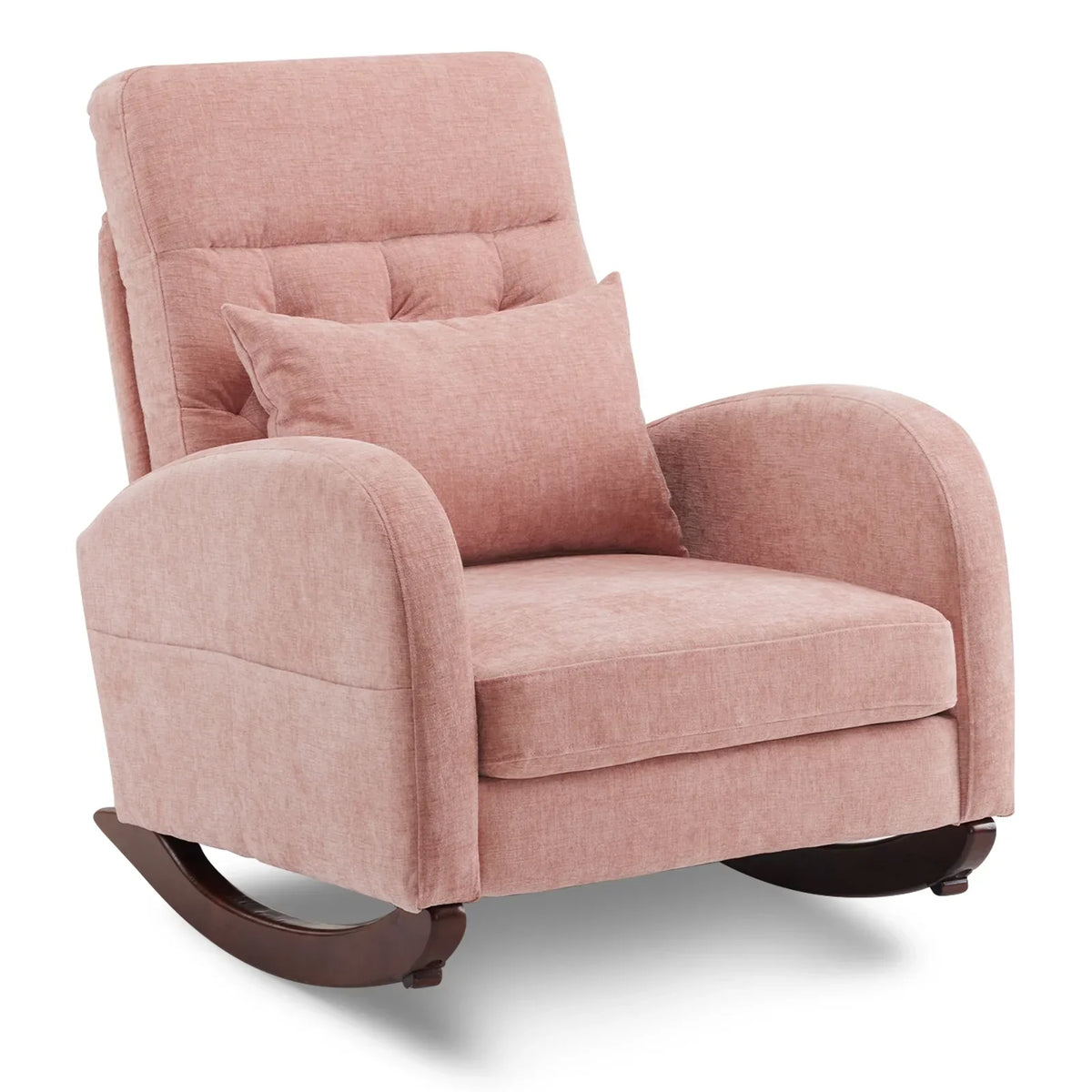 Nouveauté 2026 – Fauteuil à bascule Ktaxon , fauteuil de lecture inclinable, confortable, revêtu de velours peluche, canapé à bascule une place, beige, idéal pour le salon, la chambre d'enfant ou la chambre à coucher