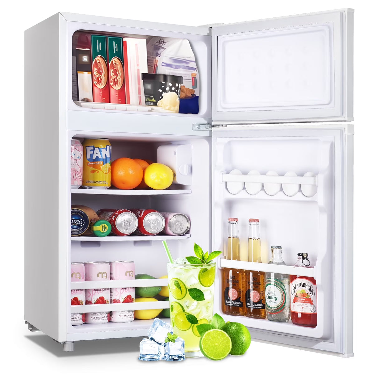 Nouveauté 2026 – Mini-réfrigérateur Tacool de 2,4 pi³ avec congélateur, petit réfrigérateur de format appartement, noir, NEUF