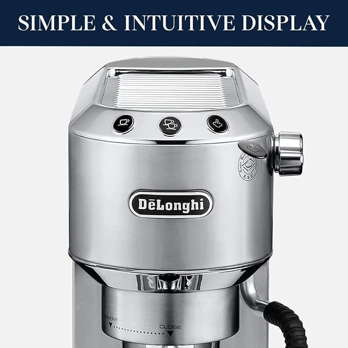 Nouveauté 2026 – NouveauDe'Longhi Dedica Arte Machine à expresso en métal à 15 barres et 2 tasses