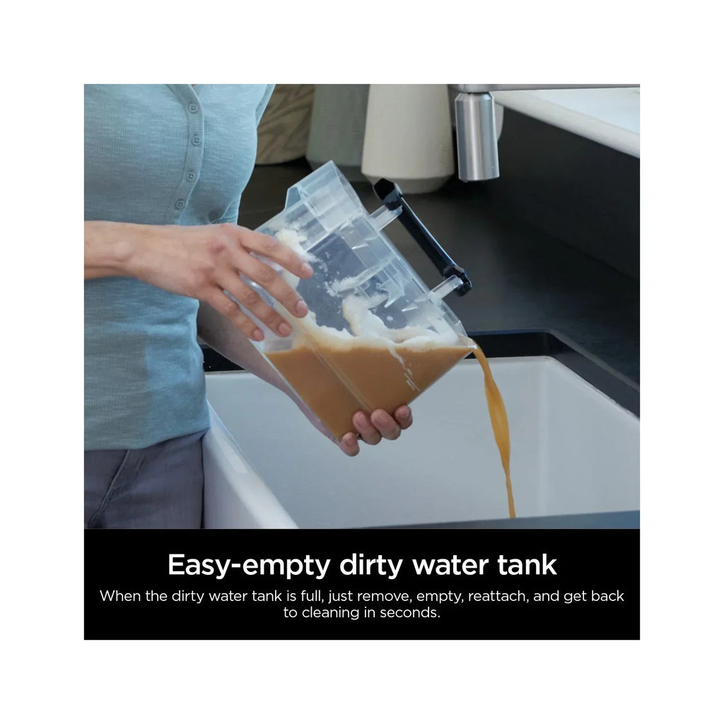 Nouveauté 2026 – Nettoyant pour tapis et tissus d'ameublement Shark StainStriker , portable avec 2 accessoires, 177 ml de formule Deep Clean Pro et 355 ml de formule OXY Multiplier, PX200 bleu marine/blanc