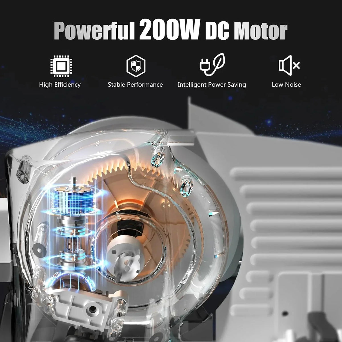 Nouveauté 2026 – Trancheuse à viande OSTBA avec moteur CC silencieux, trancheuse électrique de 200 W, deux lames en acier inoxydable de 19 cm, épaisseur réglable de 0 à 15 mm, facile à nettoyer, idéale pour la viande, le fromage, le pain et les légum