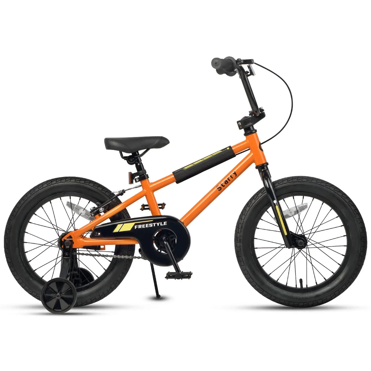 Nouveauté 2026 – Vélo Glerc pour enfants de 3 à 5 ans, style BMX, avec stabilisateurs et frein à rétropédalage, bleu. Convient aux garçons et aux filles de 3 à 5 ans