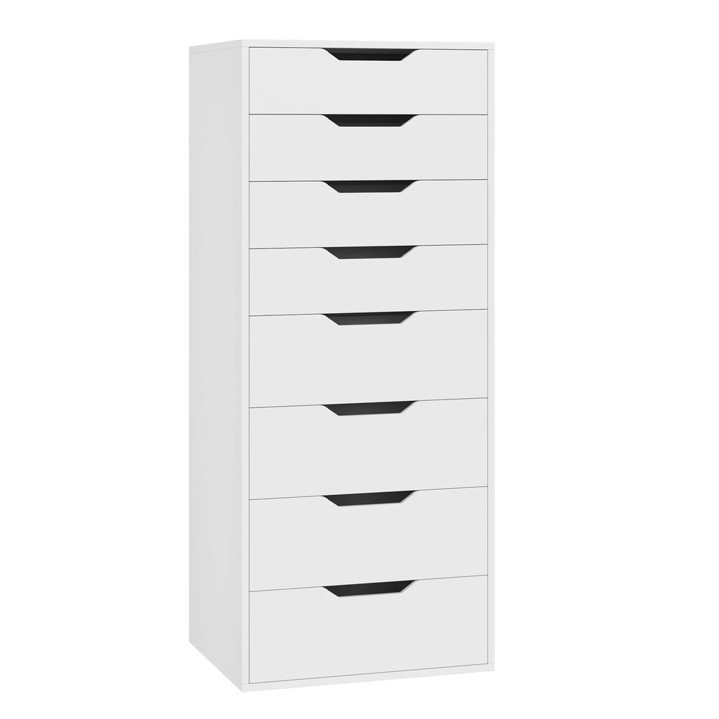 Nouveauté 2026 – Commode verticale Homfa à 8 tiroirs, hauteur 113 cm (44,5 po), style moderne, blanche, idéale pour la chambre ou le salon