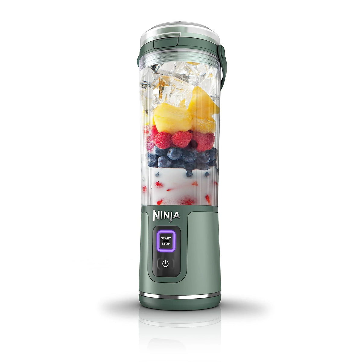 Nouveauté 2026 – Blender portable Ninja Blast , sans fil, bol de 532 ml (18 oz), blender individuel pour milkshakes et smoothies, sans BPA, couvercle étanche et bec verseur, rechargeable par USB-C, pièces compatibles lave-vaisselle, violet métallisé