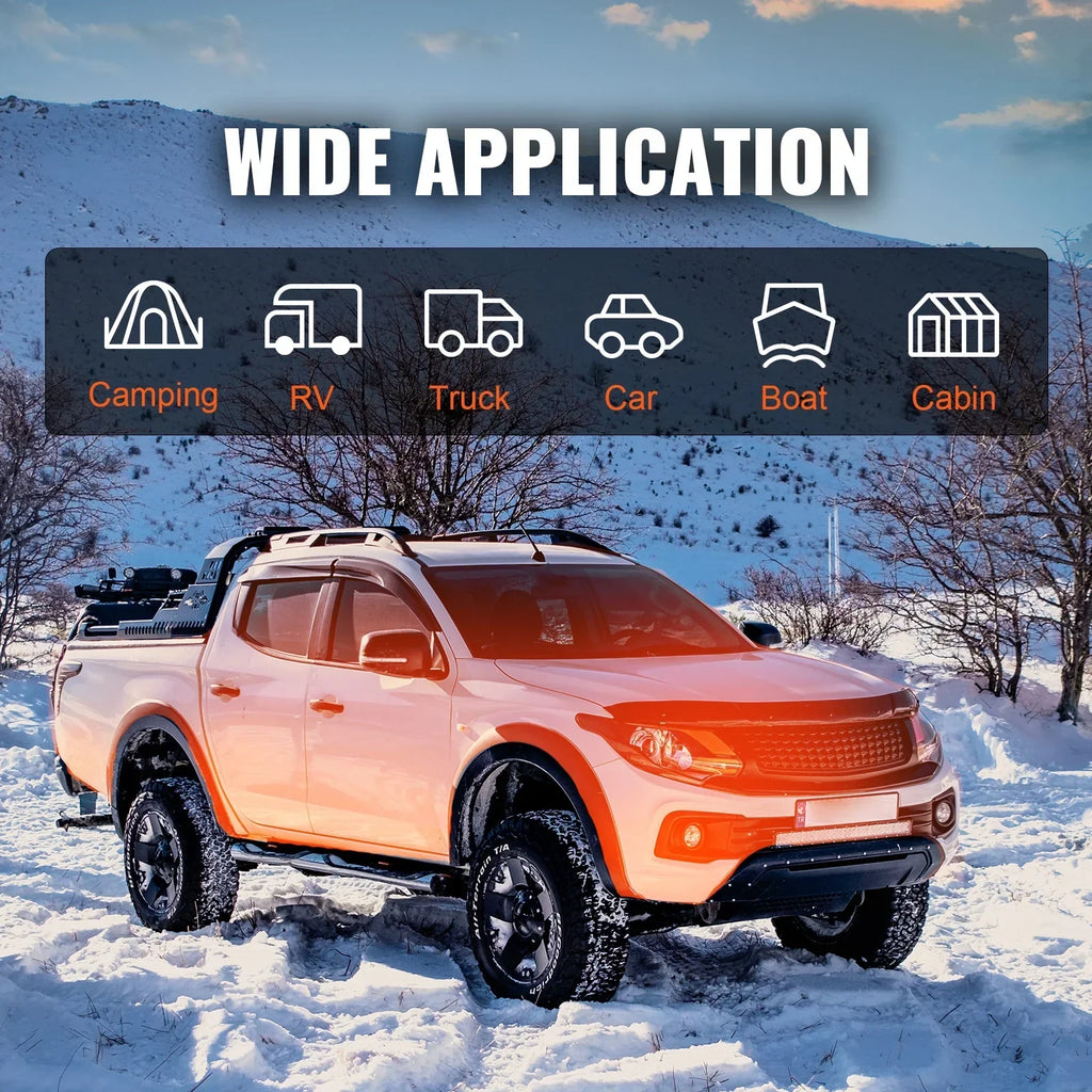 Nouveauté 2026 – Chauffage diesel KFFKFF , 12 V 5 kW, intégré, avec télécommande et écran LCD, réservoir de 5 L. Solution de chauffage diesel compacte, chauffe rapide pour camping-cars, caravanes, bateaux et utilisation intérieure