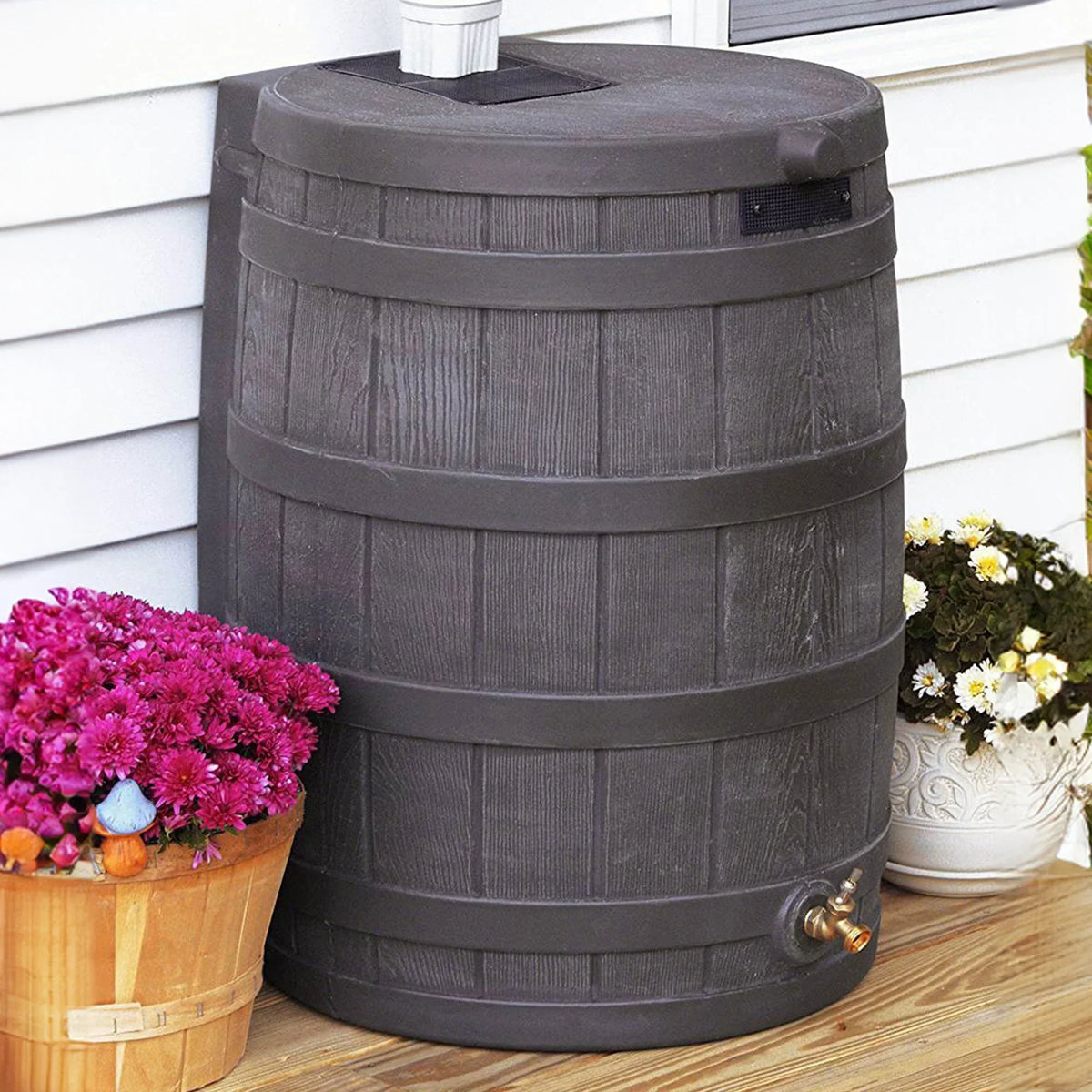 Nouveauté 2026 – Récupérateur d'eau de pluie Good Ideas Rain Wizard 50 gallons (190 litres