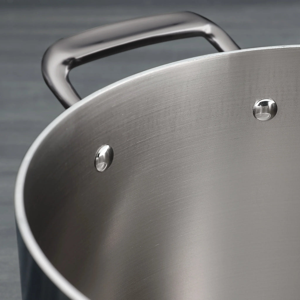 Nouveauté 2026 – Ensemble de 14 pièces de batterie de cuisine Tramontina en acier inoxydable triple couche avec couvercles en verre