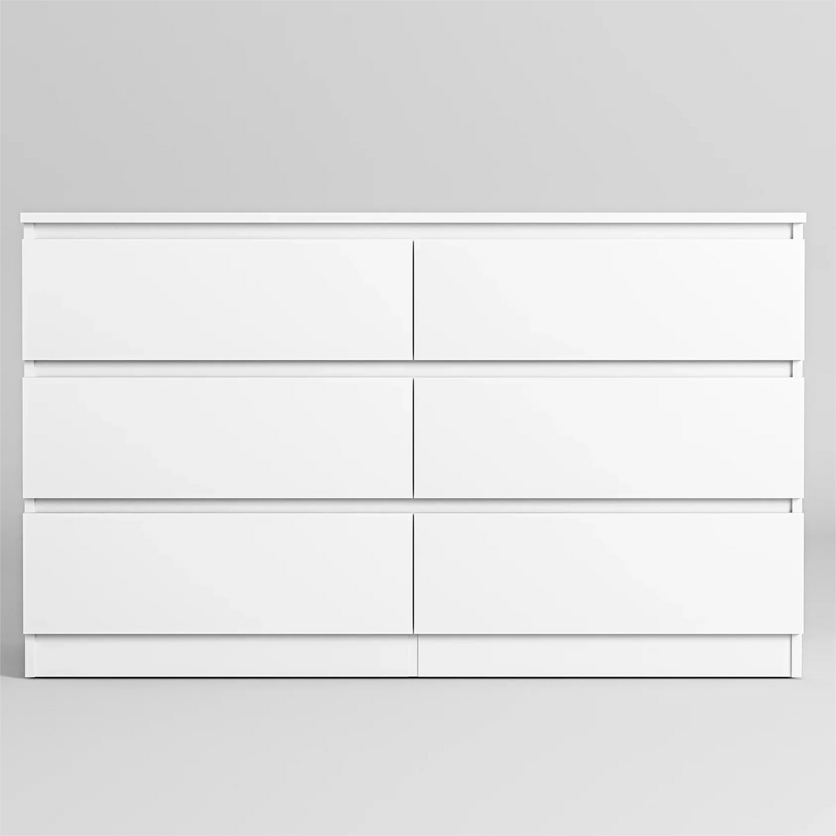 Nouveauté 2026 – Commode Resenkos moderne style milieu du siècle, 6 tiroirs, large, pour chambre à coucher, grise