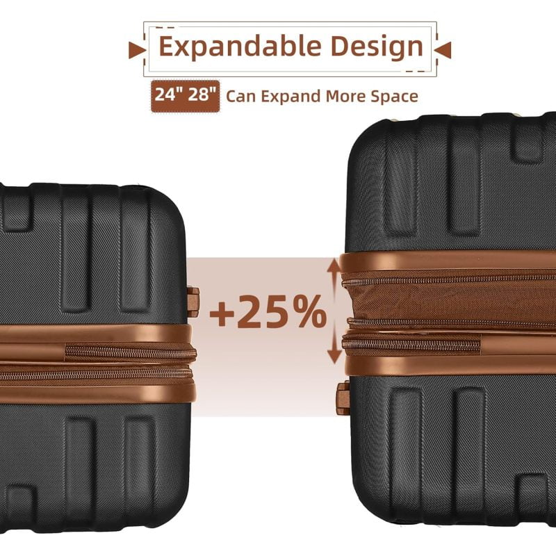 Nouveauté 2026 – Ensemble de bagages Lobage , 6 pièces, comprenant sacs de voyage, valises rigides extensibles à roulettes multidirectionnelles et serrure TSA, couleur crème