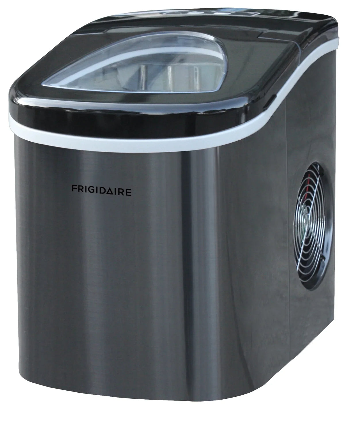 Nouveauté 2026 – Machine à glaçons portable autonettoyante Frigidaire , acier inoxydable noir, (EFIC117-Ssblack_Sc