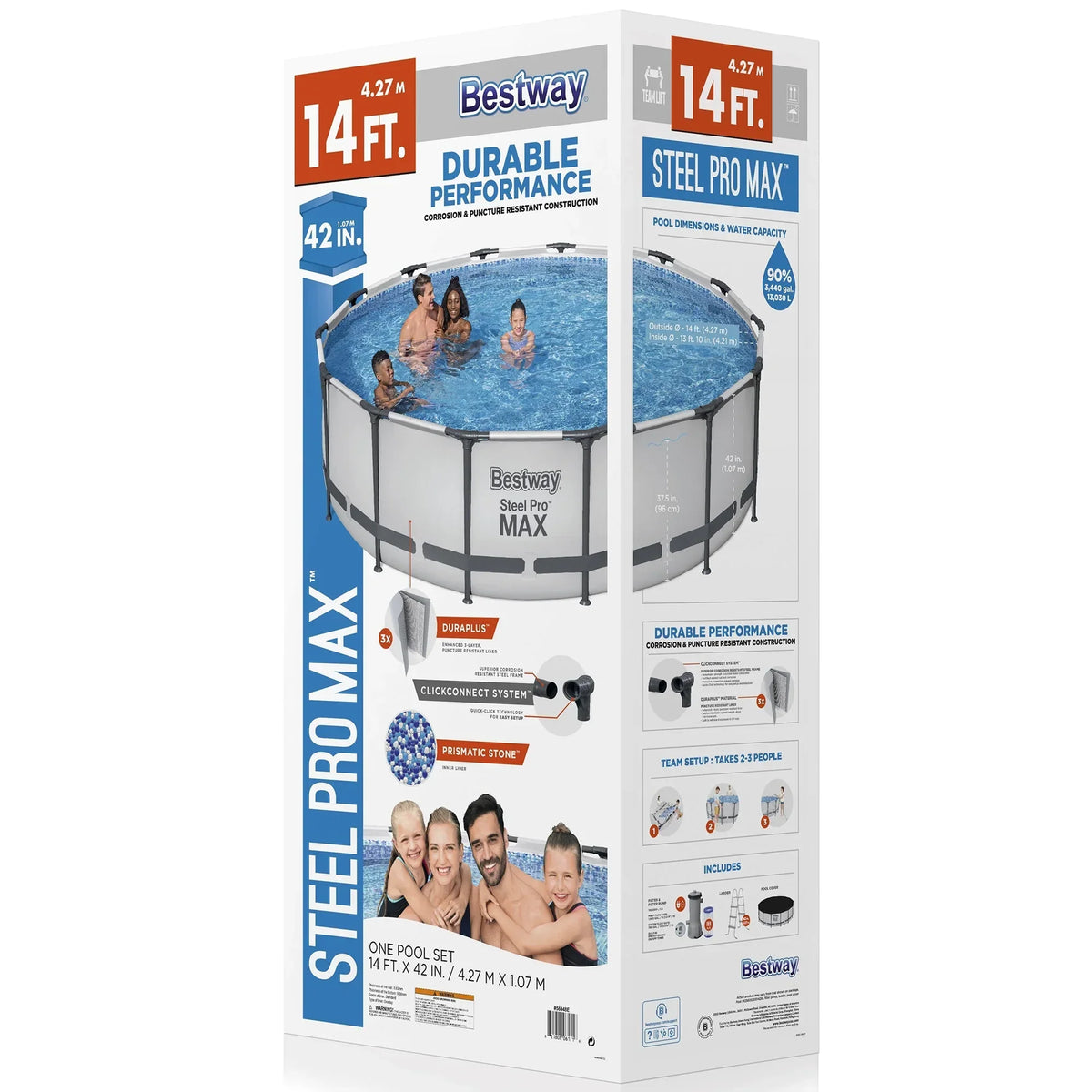 Nouveauté 2026 – Piscine hors sol ronde Bestway Steel Pro MAX 10 pi x 30 po