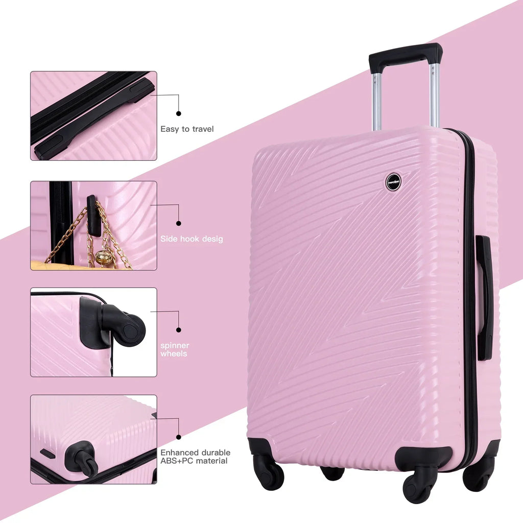 Nouveauté 2026 – Ensemble de 3 valises Tripcomp , valise rigide légère à roulettes multidirectionnelles 20 po, 24 po, 28 po (bleu