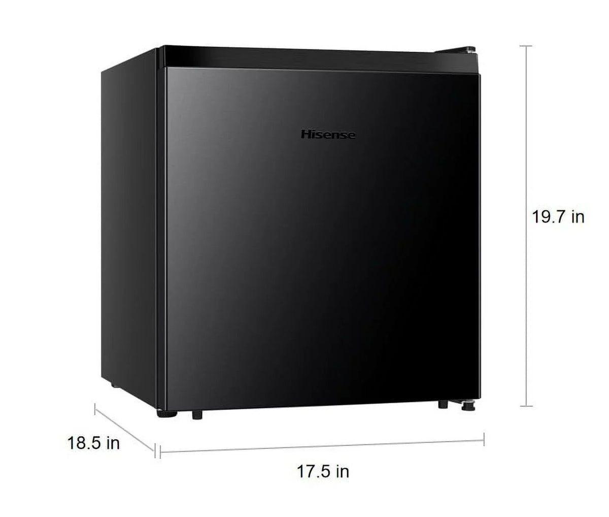 Nouveauté 2026 – Mini-réfrigérateur Hisense 1,6 pi³ à une porte, noir, Energy Star, garantie d'un an, WMS017M6XBE (neuf), année