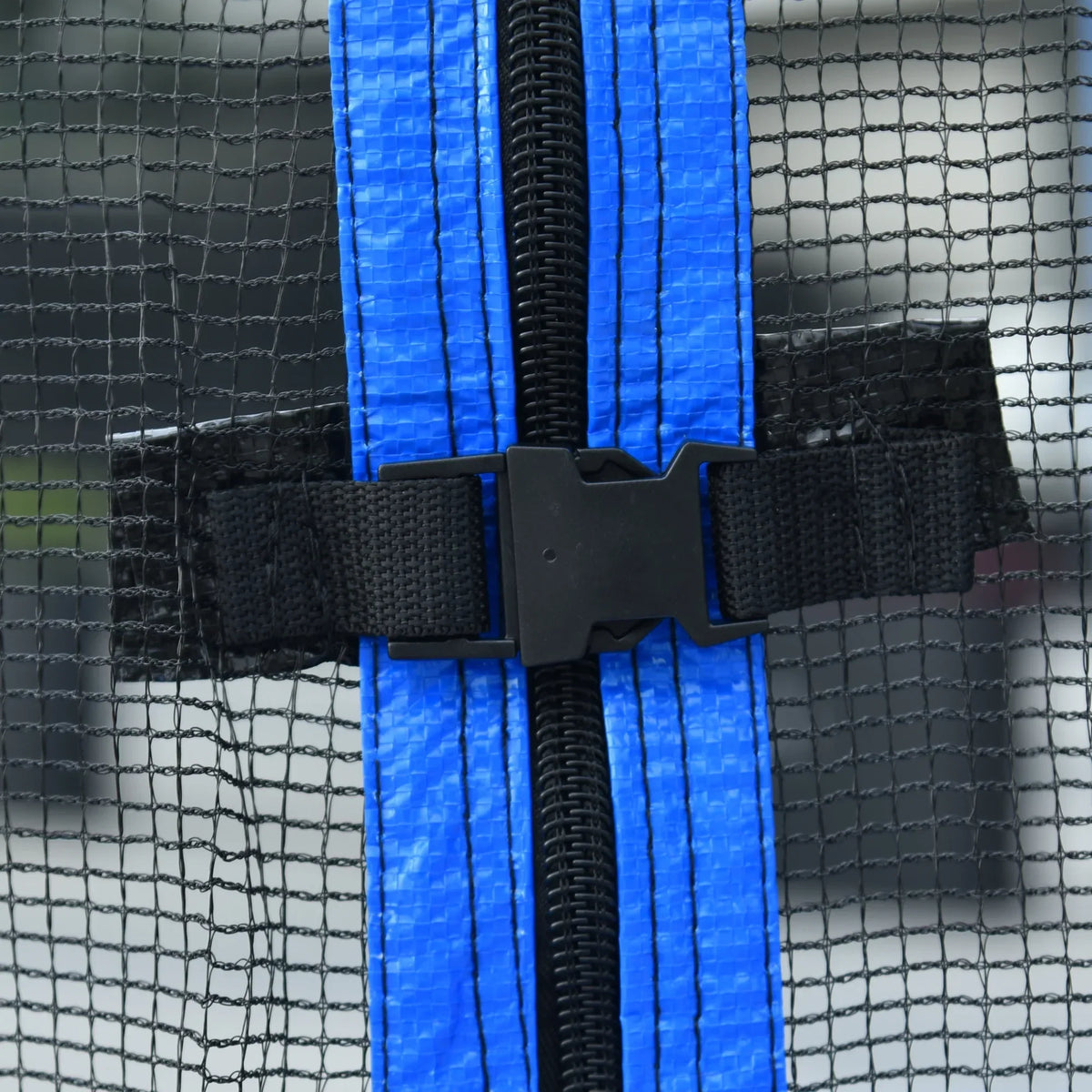 Nouveauté 2026 – Trampoline d'extérieur 4,27 m (14 pi) neuf de avec filet de sécurité, structure tubulaire en acier, échelle et filet de protection - Modèle robuste, bleu