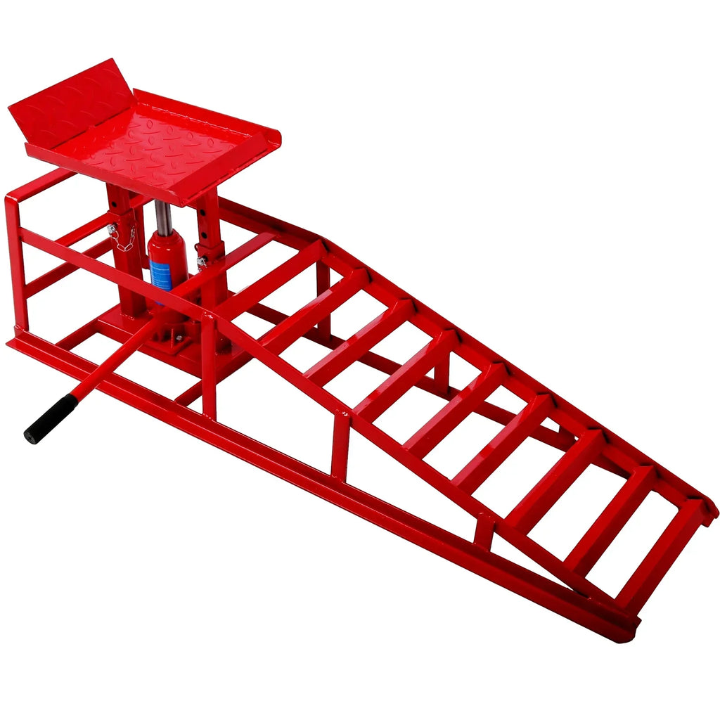 Nouveauté 2026 – Rampes hydrauliques pour voiture Riedhoff (lot de 2), charge maximale de 5 tonnes, hauteur de levage de 24 à 41 cm, robustes, noires