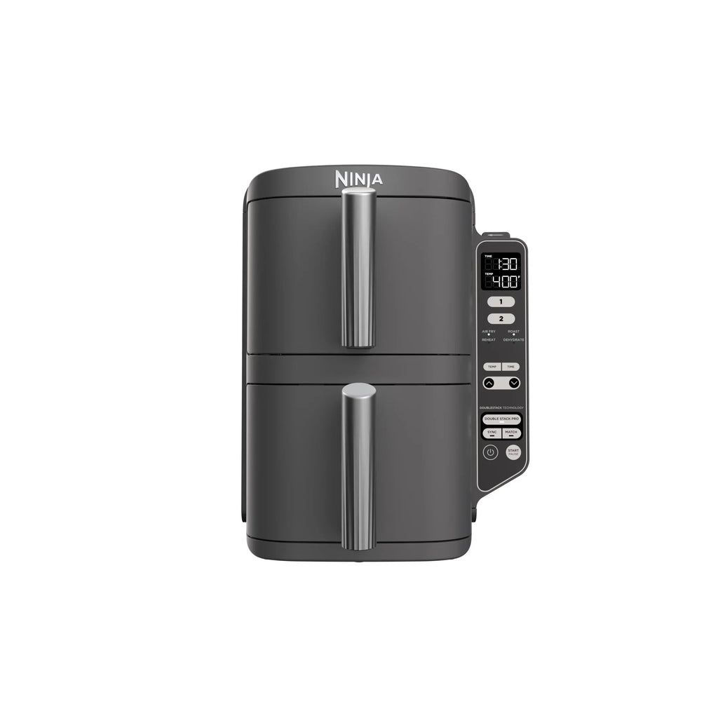 Nouveauté 2026 – Friteuse à air Ninja DoubleStack XL à 2 paniers, technologie DoubleStack permettant de cuire 4 aliments simultanément, conception compacte, 10 pintes, 4 en 1, Smart Finish & Match Cook, SL400