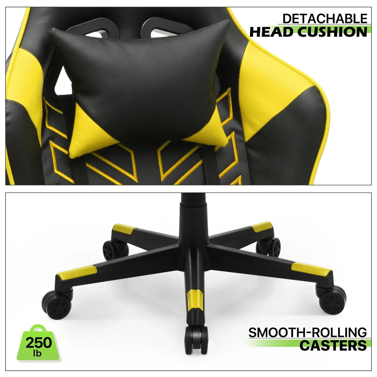 Nouveauté 2026 – Chaise de jeu ergonomique Magshion , chaise de jeu confortable, chaise de bureau en cuir, chaise de jeu pivotante et réglable, bleue