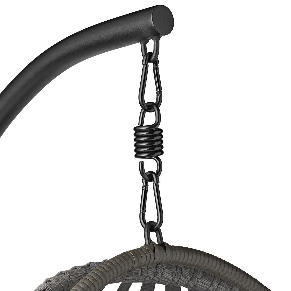 Nouveauté 2026 – Fauteuil suspendu œuf en osier d'extérieur Mainstays, gris, collection