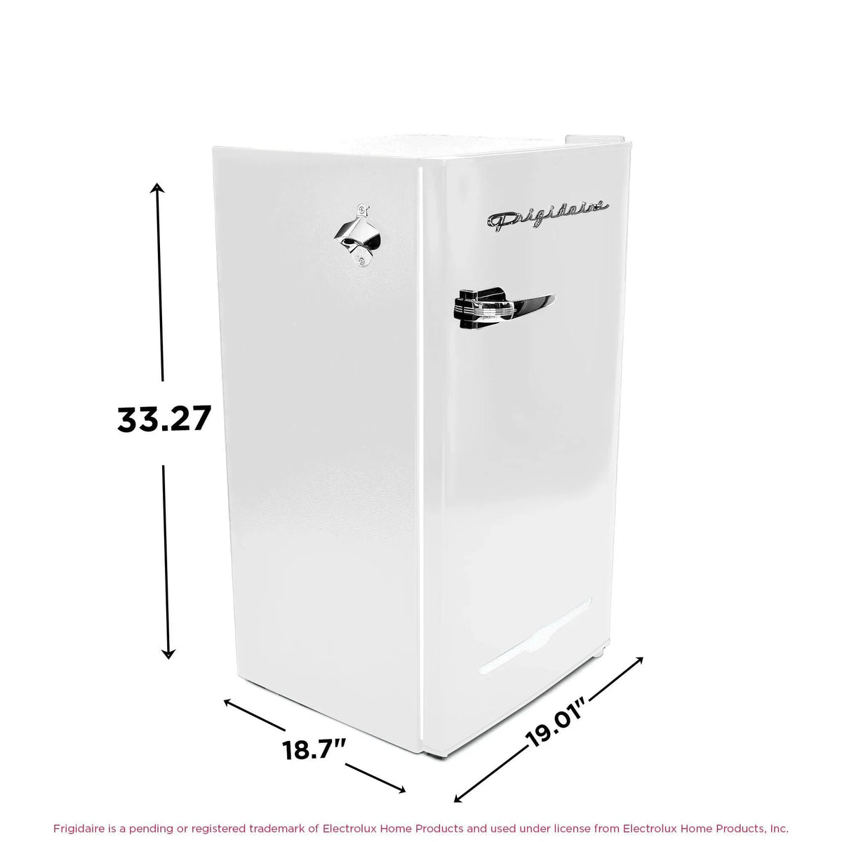 Nouveauté 2026 – Réfrigérateur de bar rétro Frigidaire EFR376-C-PINK 3,2 pi³ (rose), 65 watts, avec ouvre-bouteille latéral