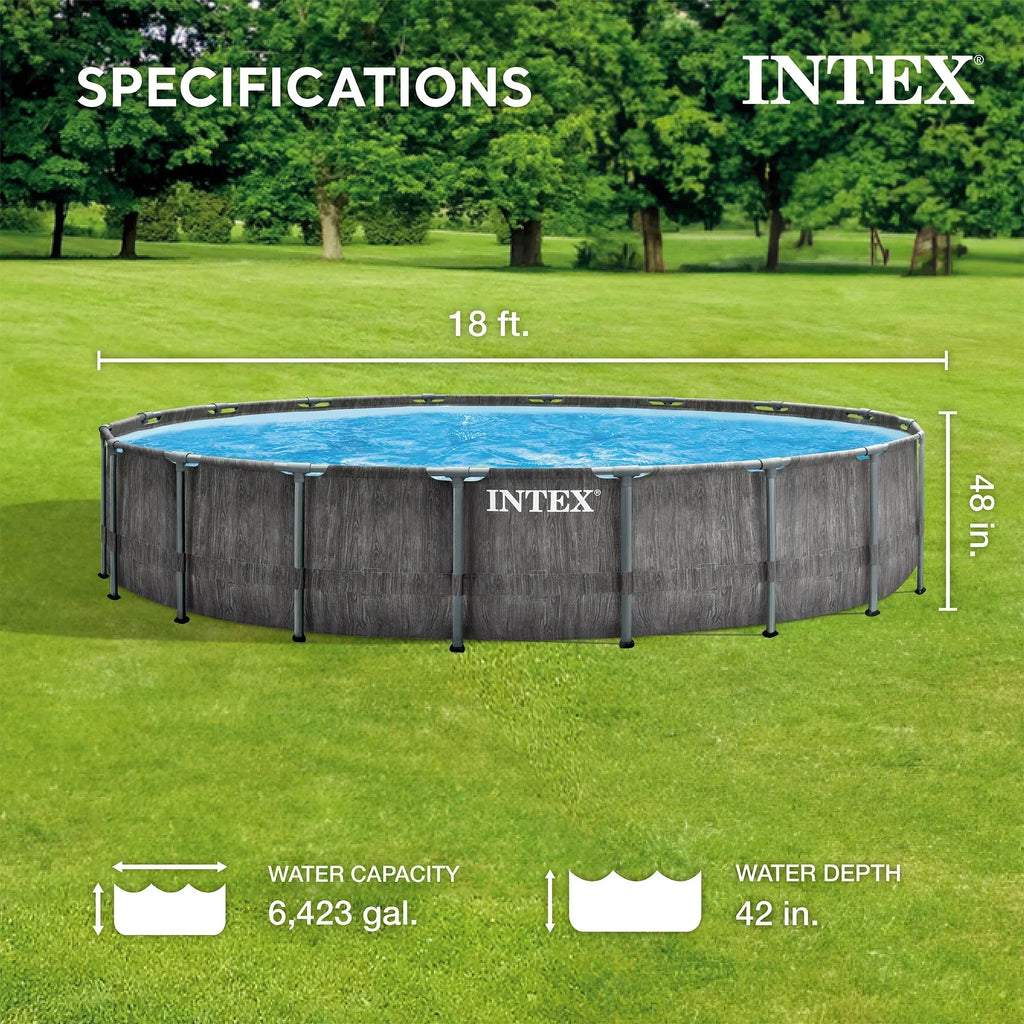 Nouveauté 2026 – Piscine rectangulaire à cadre Prism Frame Intex (4,88 m x 2,44 m x 1,07 m