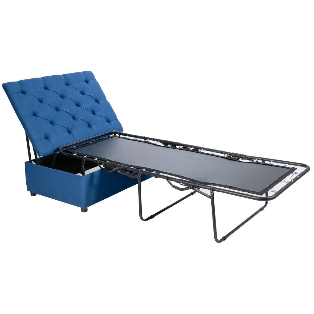 Nouveauté 2026 – Lit pliant moderne en bois massif Costway avec repose-pieds, gris