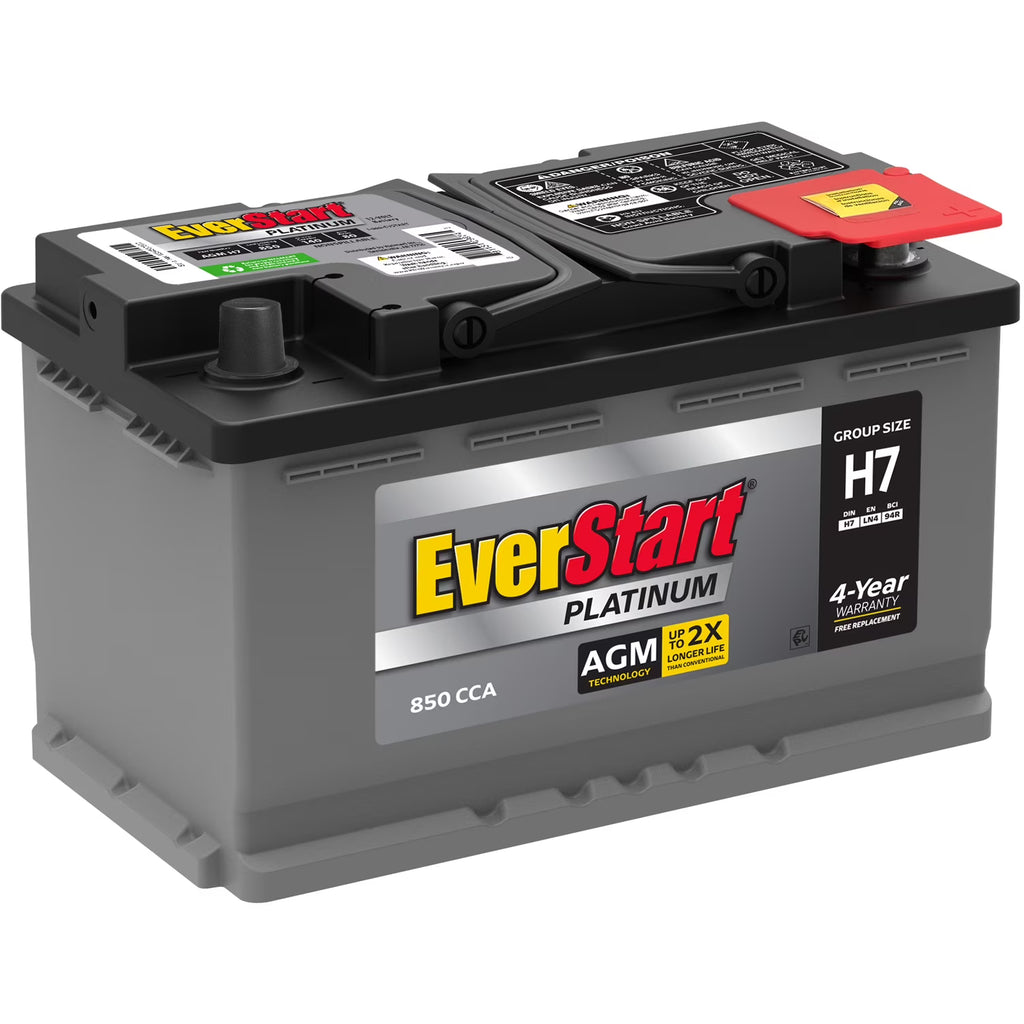 Nouveauté 2026 – Batterie automobile EverStart Platinum AGM , groupe H7 / LN4 / 94R, 12 volts, 850 CCA