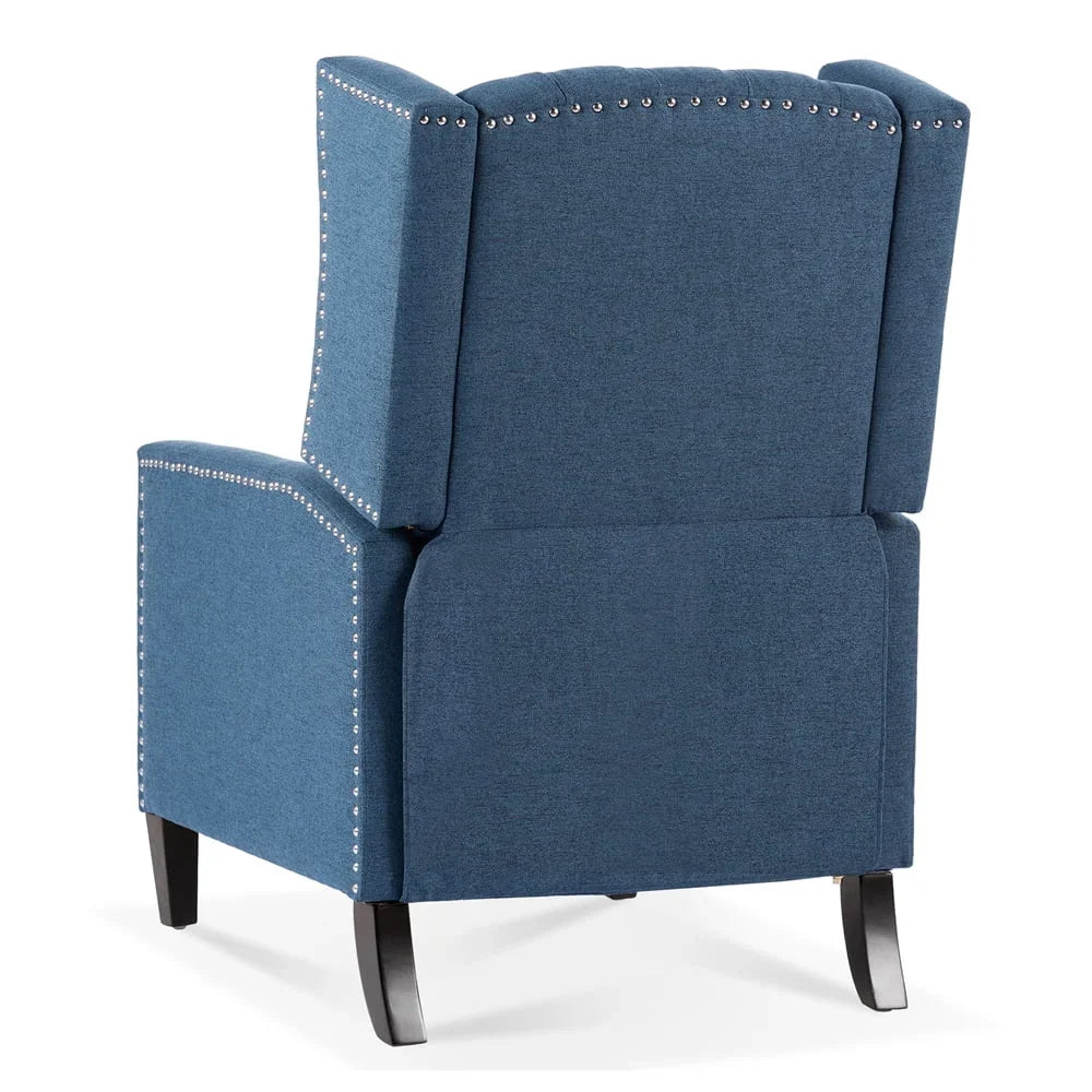 Nouveauté 2026 – Fauteuil d'appoint Triple Tree Modern en tissu, mousse et bois massif, imprimé, garniture cloutée, beige