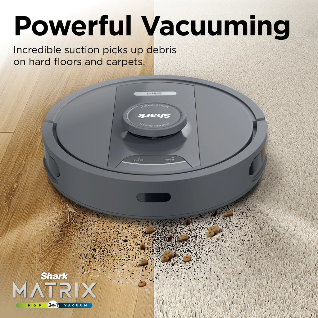 Nouveauté 2026 – Aspirateur et laveur robot Shark IQ 2 en 1 , autonomie de 30 jours, cartographie précise de la maison, lavage sonique, vidage automatique, cartographie intelligente, connexion Wi-Fi, navigation LiDAR, fonction lavage, poils d'animaux