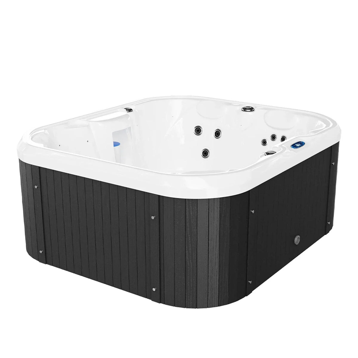 Nouveauté 2026 – Spa extérieur Patiowell 2 places , 41 jets de massage, éclairage LED, système de purification d'eau intégré, 900 L, noir