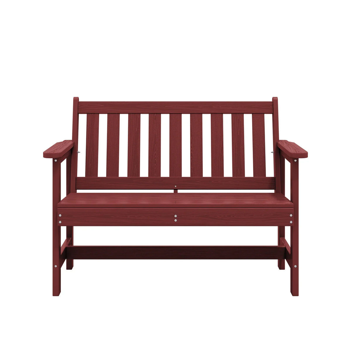 Nouveauté 2026 – Banc d'extérieur SERWALL pour 2 personnes, en PEHD résistant aux intempéries avec renforts en aluminium, supporte jusqu'à 300 kg, confortable pour terrasse, jardin et véranda, noir