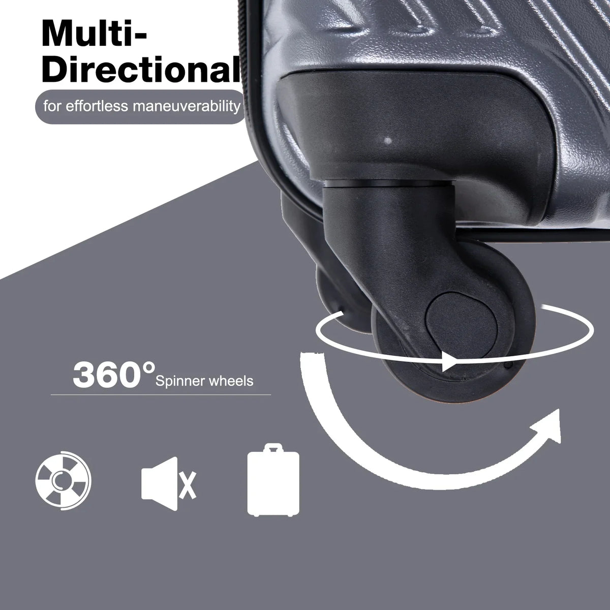 Nouveauté 2026 – Ensemble de 3 valises Tripcomp , valise rigide légère à roulettes multidirectionnelles 20 po, 24 po, 28 po (bleu