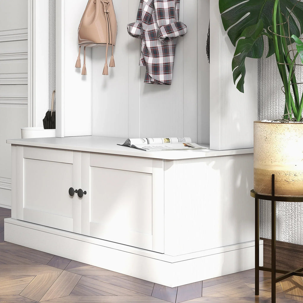 Nouveauté 2026 – Meuble d'entrée HOMCOM , banc d'entrée avec porte-manteau et meuble à chaussures, noir