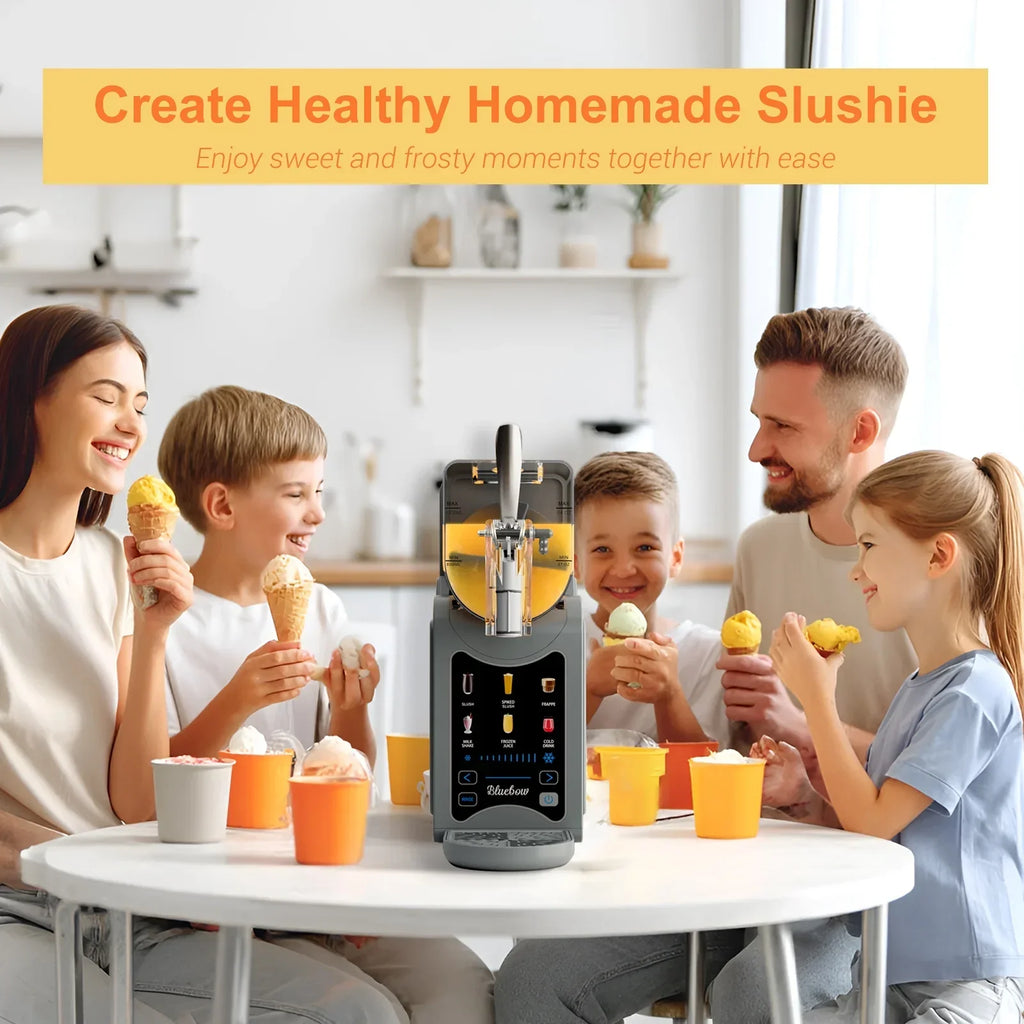 Nouveauté 2026 – Machine à granita Bluebow pour la maison, récipient de 2,5 L avec 6 programmes prédéfinis, sans glace, idéale pour les smoothies, frappés, milkshakes et autres boissons glacées