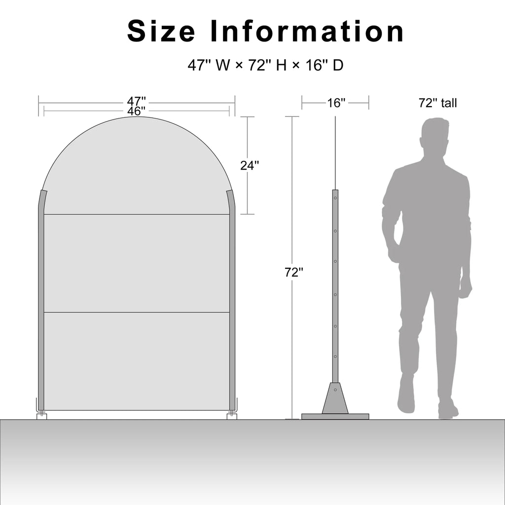 Nouveauté 2026 – Panneau de séparation extérieur en métal noir MAYEERTY 72*47" pour patio, style classique à persiennes