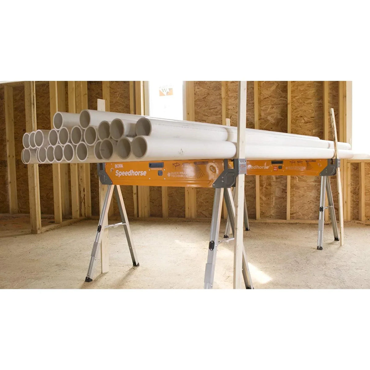 Nouveauté 2026 – Tréteau Speedhorse en acier de 76 cm (30 po) de hauteur, neuf, avec pieds à dégagement automatique (paquet de 2